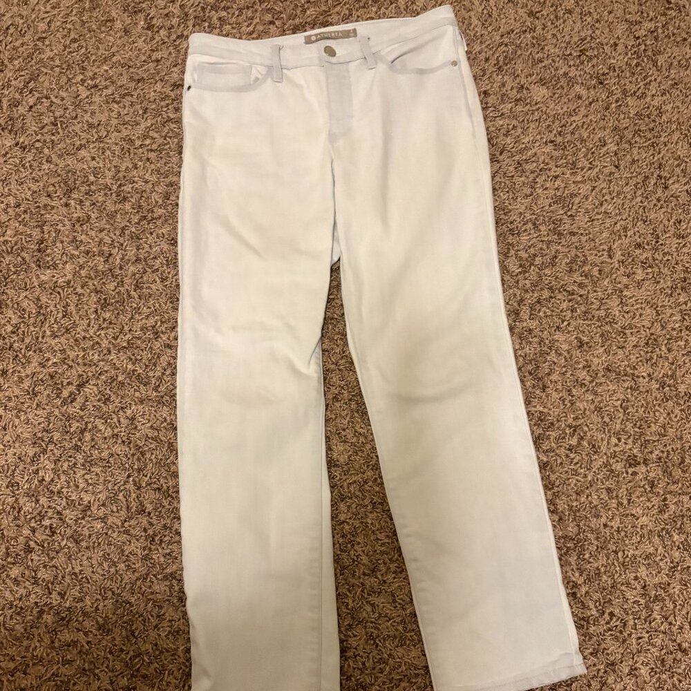 Athleta Sculptek Skinny Jeans Size 6 Light Blue Cotton Blend Denim Pocket Casual